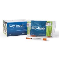 Insulin Syringe with Needle EasyTouch™ 1 mL 29 Gauge 1/2 Inch Thin Wall NonSafety
